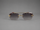 Black Gradient Gold Accent Luxury Sunglasses