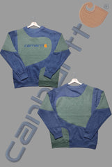 Blue Green Patchwork Sweatshirt
