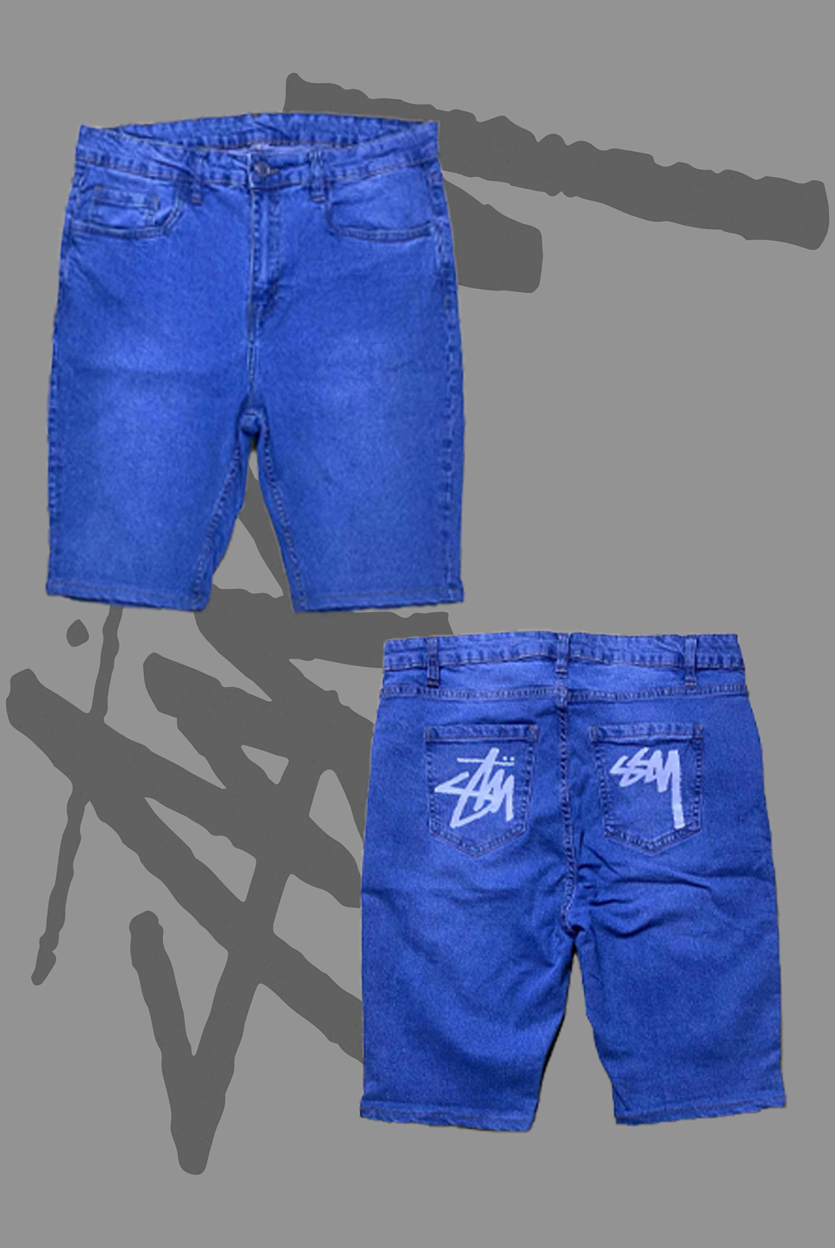 Classic Graphic Denim Shorts