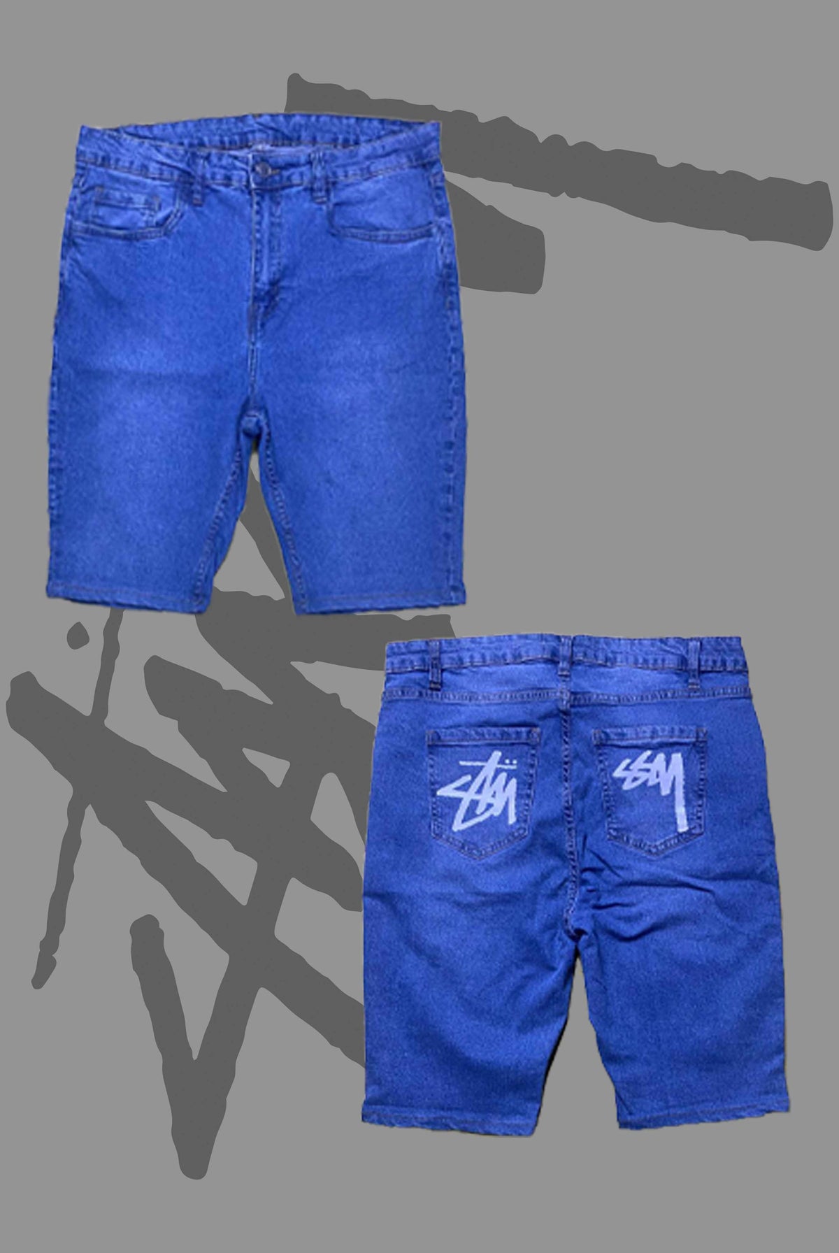 Classic Graphic Denim Shorts