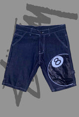 8 Ball Graphic Denim Shorts