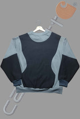 Black Grey Premium Patchwork Sweatshirt