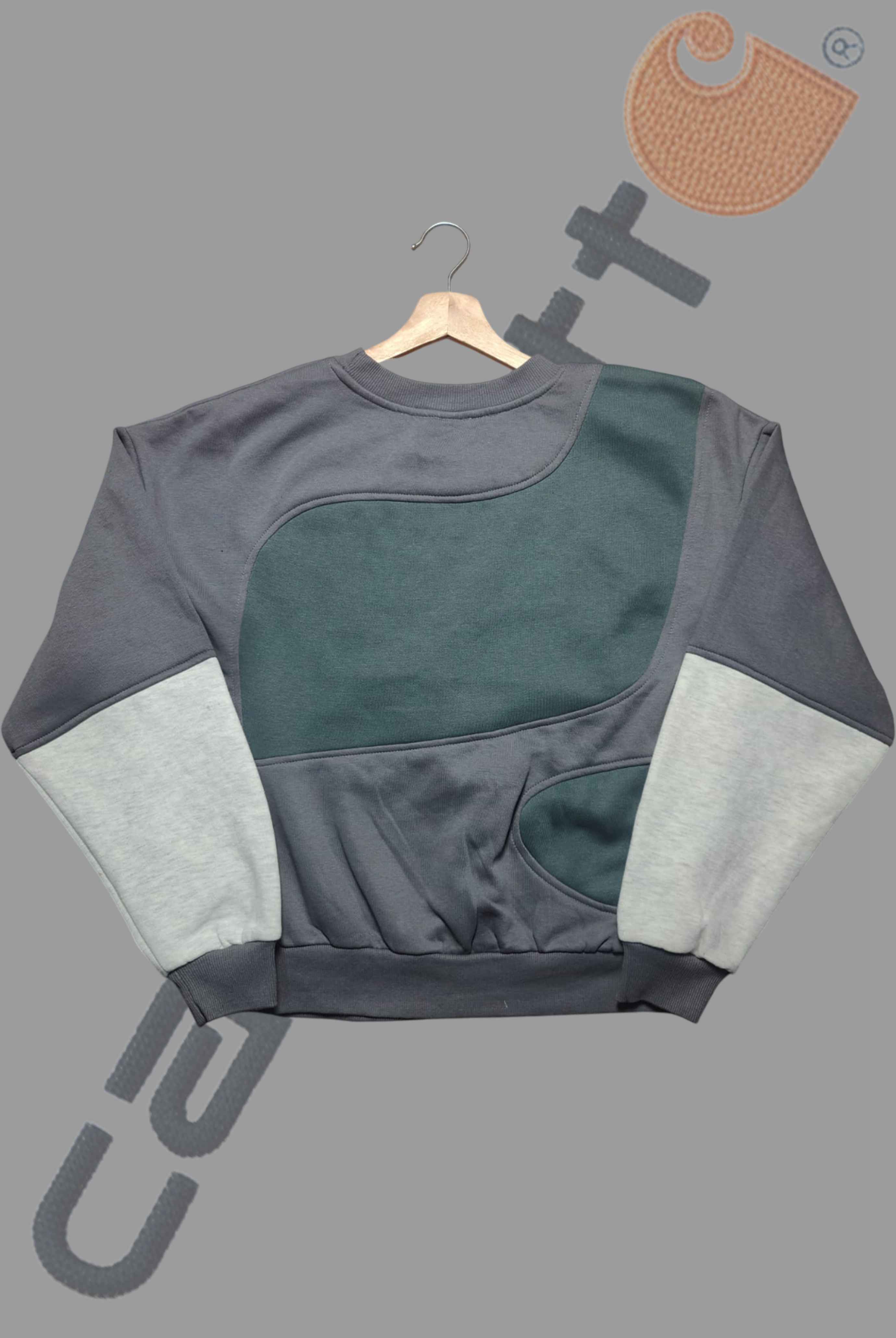 Dark Multicolor Patchwork Sweatshirt