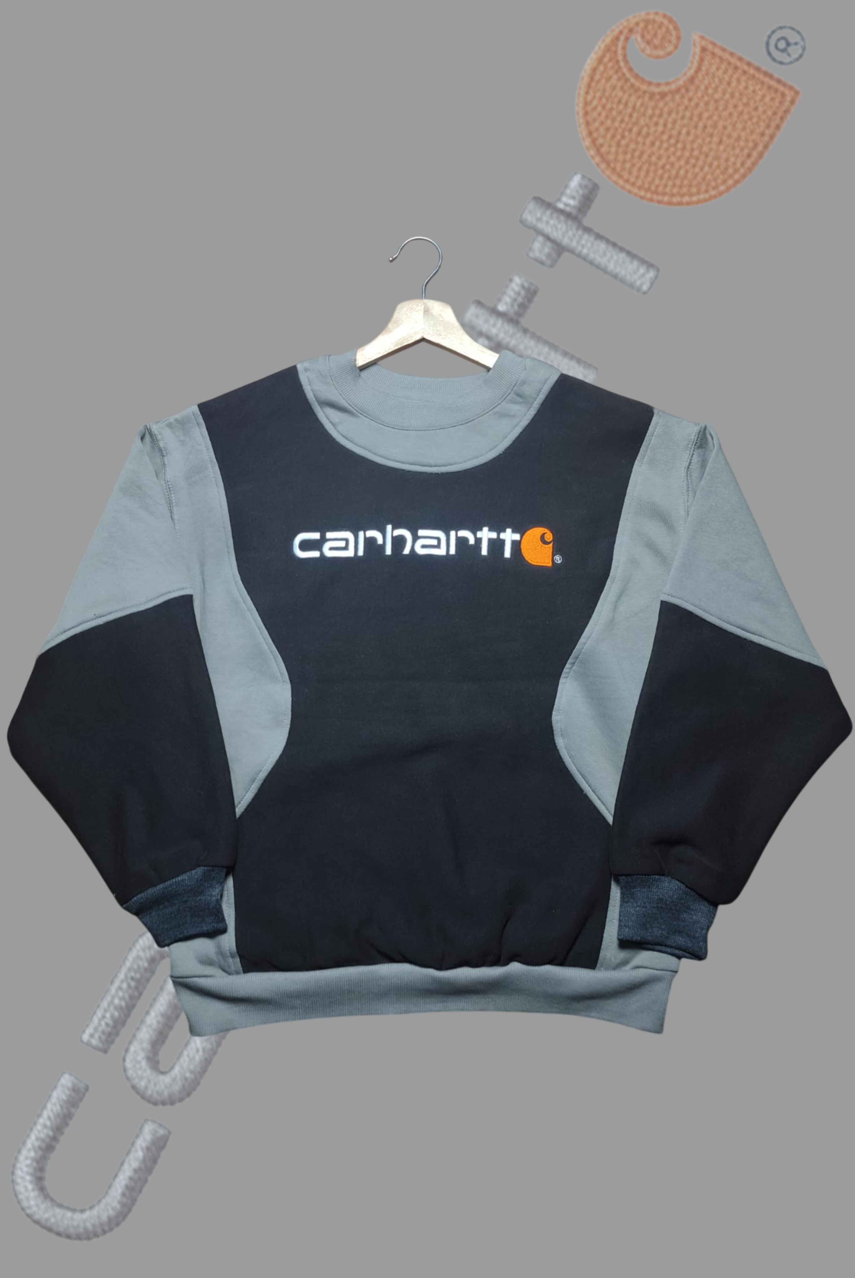 Black Grey Premium Patchwork Sweatshirt