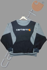 Black Grey Premium Patchwork Sweatshirt