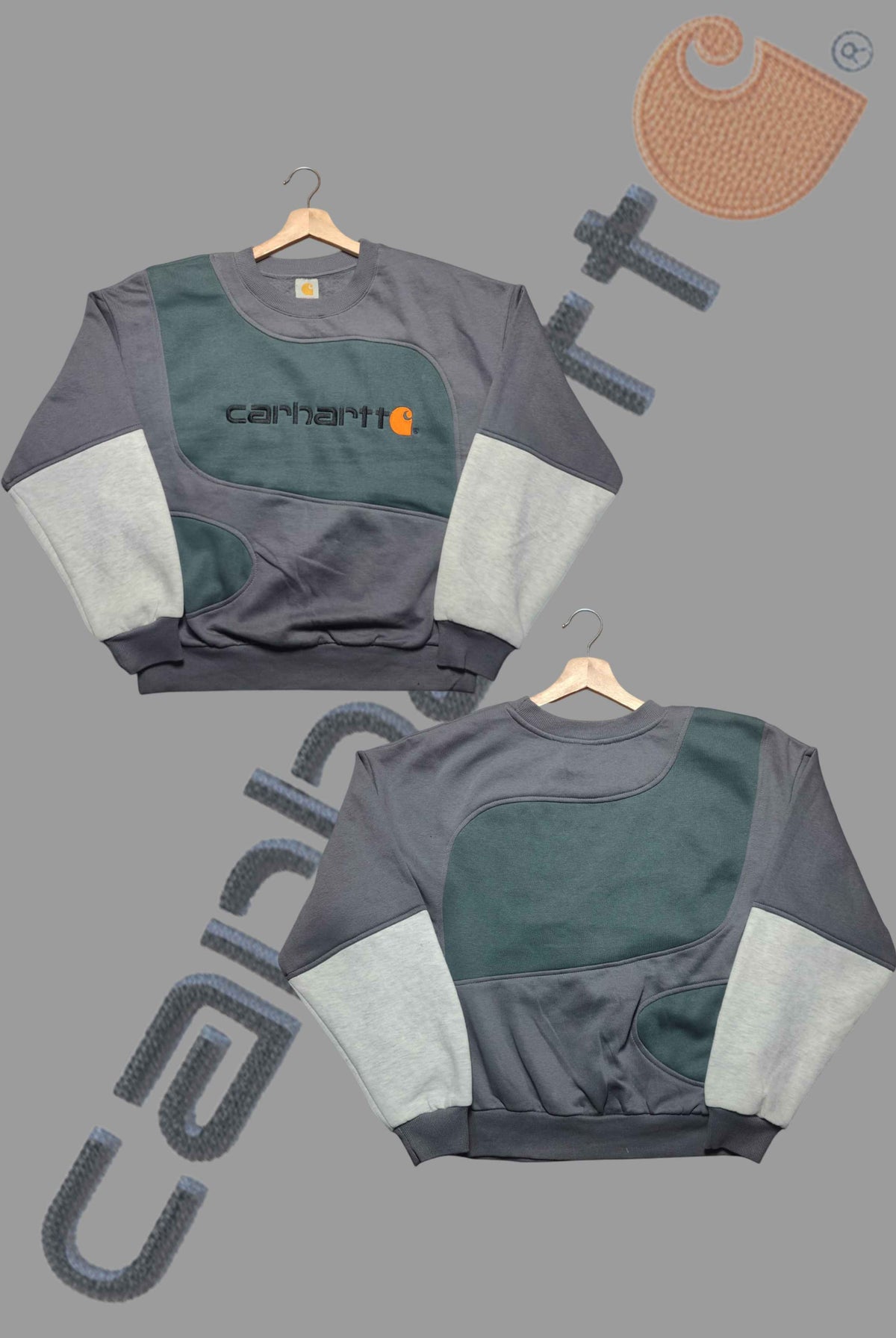 Dark Multicolor Patchwork Sweatshirt