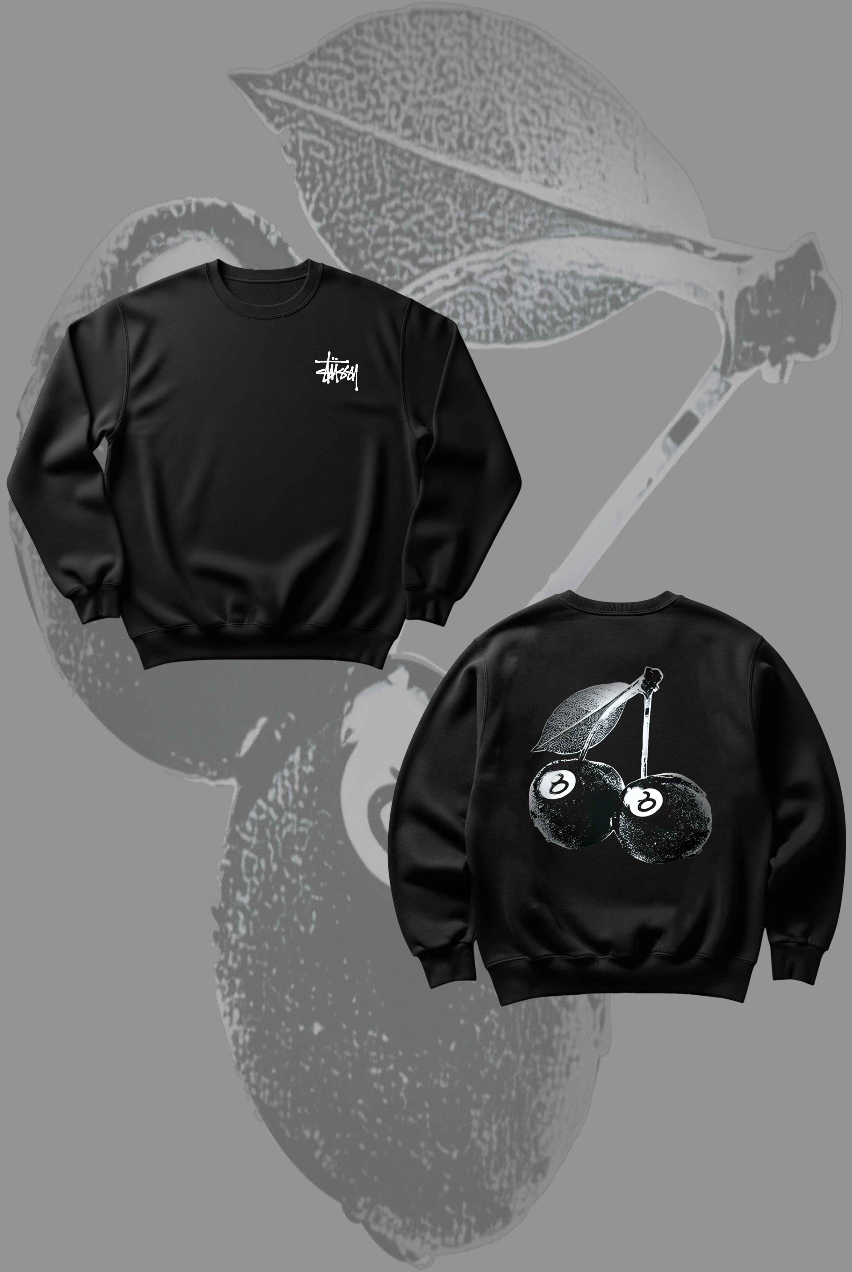 Cherry Black Sweatshirt
